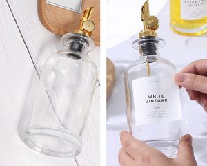 Empty Glass Oil Bottle With Pourer