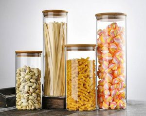 Glass Storage Containers With Bamboo Lids