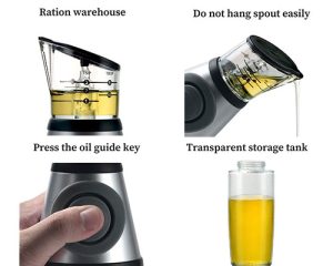 Olive Oil Glass Dispenser Bottle With Measuring