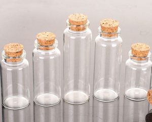 Storage Tube Bottles With Cork Lids
