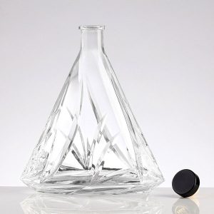 500ml Empty Crystal Whiskey Bottle with Stopper