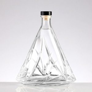 500ml Triangle Crystal Whiskey Bottle with Stopper