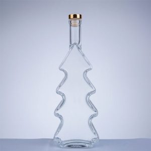 Christmas Tree Glass Bottle with Stopper