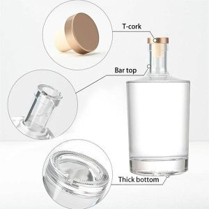Clear Glass Bottle For Vodka