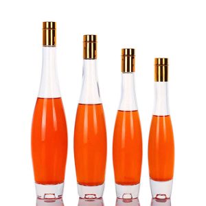 Clear Glass Ice Wine Bottles