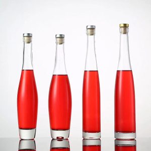 Clear Glass Ice Wine Bottles with T Top