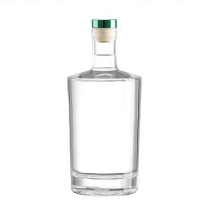 Clear Round Glass Bottle For Vodka