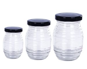 Empty Glass Honey Pot Jars