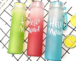Frosted Glass Water Bottles for Sale