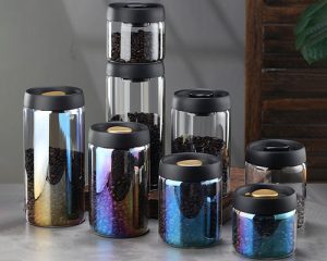 Glass Coffee Jars with Vacuum Lids