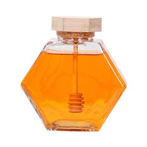 Glass Honey Jar With Wooden Lid