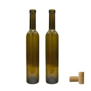 Glass Ice Wine Bottles with Cork Stopper