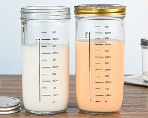 Glass Mason Jars With Measure Marks