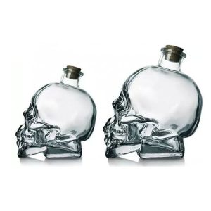 Glass Skull Liquor Bottles