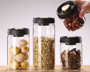 Glass Storage Containers with Vacuum Lids