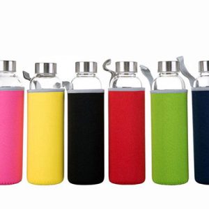 Glass Water Bottle With Protective Sleeve
