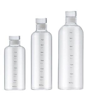 Glass Water Bottles With Time Markings