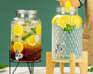 Mason Jar Drink Dispenser With Stand