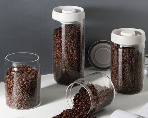 Vacuum Seal Glass Coffee Canisters