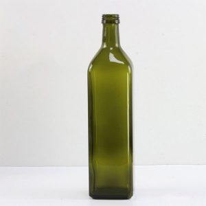 1L Square Green Olive Oil Bottle
