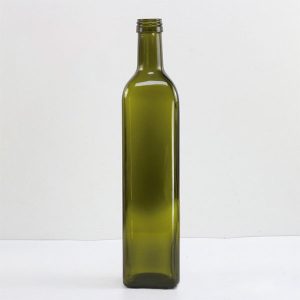 750ml Square Green Olive Oil Bottle