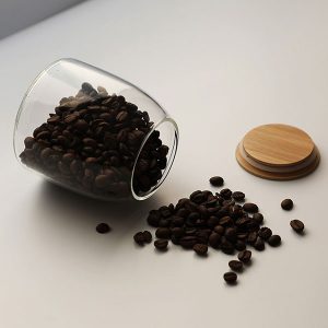 Borosilicate Glass Coffee Jar With Lid