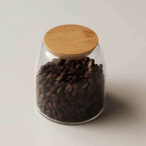 Borosilicate Glass Jar With Wooden Lid