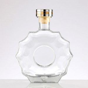Clear Glass Whiskey Bottle Container