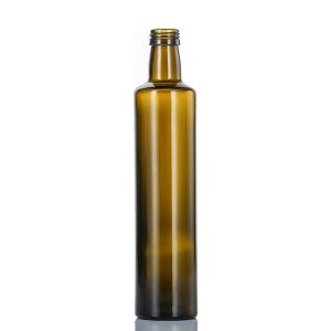 Empty Amber Glass Bottle for Olive Oil