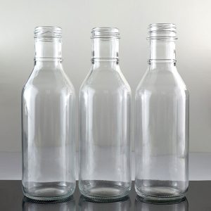 Empty Glass Juice Bottles with Strew Tops