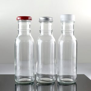 Fruit Juice Glass Bottles with Strew Lids
