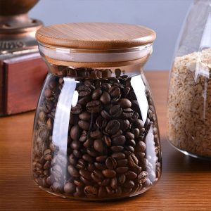 Glass Food Jar With Lid for Coffee Bean