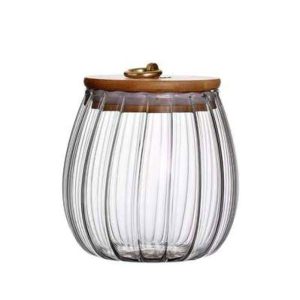Glass Food Storage Jar With Bamboo Lid