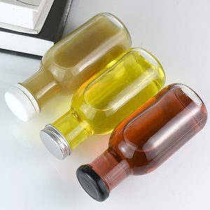 Glass Juice Storage Bottles with Strew Caps