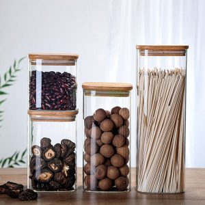 Square Glass Food Storage Jars