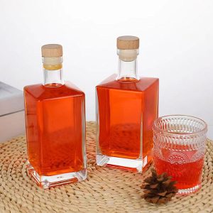 Square Glass Spirit Bottle