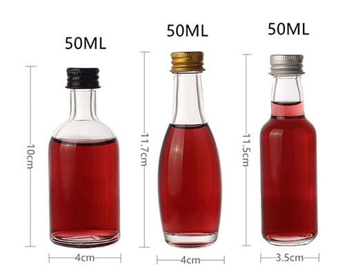 50ml Mini Glass Bottles for Liquor