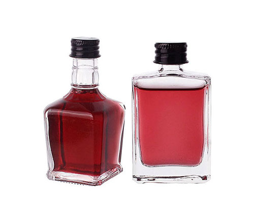 Square Mini Glass Liquor Bottles
