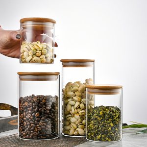 Airtight Glass Jars with Sealed Lids