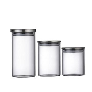 Airtight Glass Jars with Sealed Lids