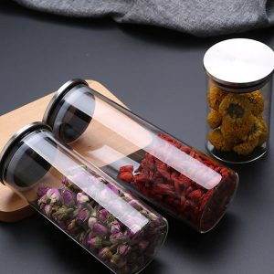 Food Glass Jars with Stainless Steel Lids
