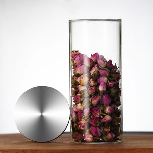Glass Jar with Stainless Steel Lid