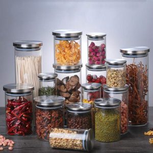 Glass Jars with Stainless Steel Lids