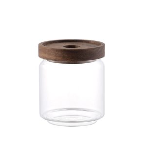 Glass Jar with Acacia Lid