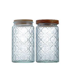 Round Glass Storage Jars Airtight with Lid