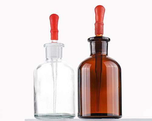 Clear Amber Glass Liquid Dropper Bottles
