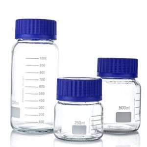 Clear Glass Laboratory Reagent Bottles