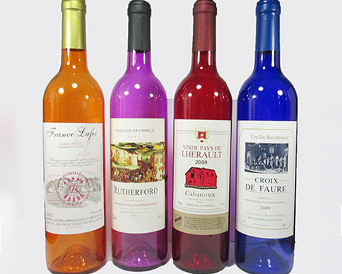 Colored Wine Bottles