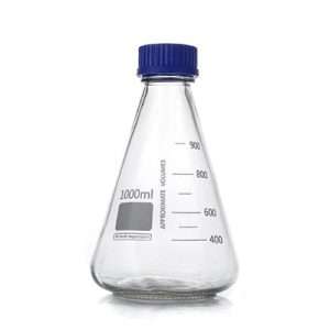 Conical Transparent Glass Reagent Bottle