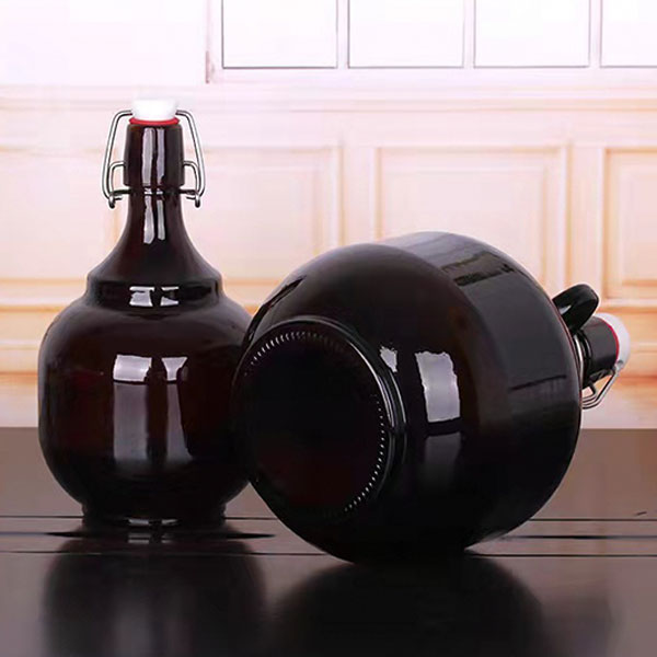 Fliptop Amber Glass Beer Bottles